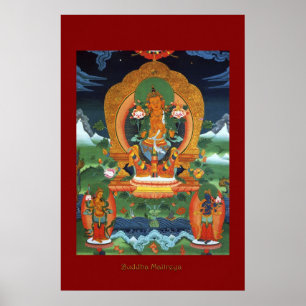 Affiche Bouddha Maitreya Série d'affiches d'art religieux