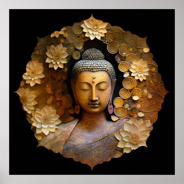 Affiche Bouddha, Méditation Spirituelle (Devant)