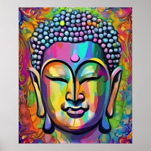 Affiche Bouddha Multicolor Art Moderne