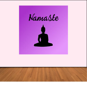 Affiche Bouddha pourpre Namaste