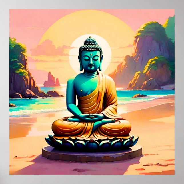 Affiche Bouddha - Rivages sereins de l'illumination  (Devant)