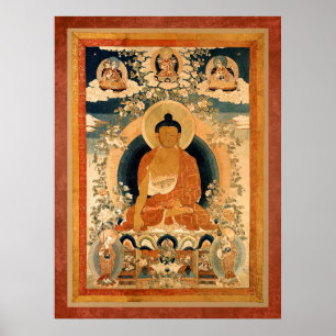 Affiche Bouddha Shakyamuni Thangka