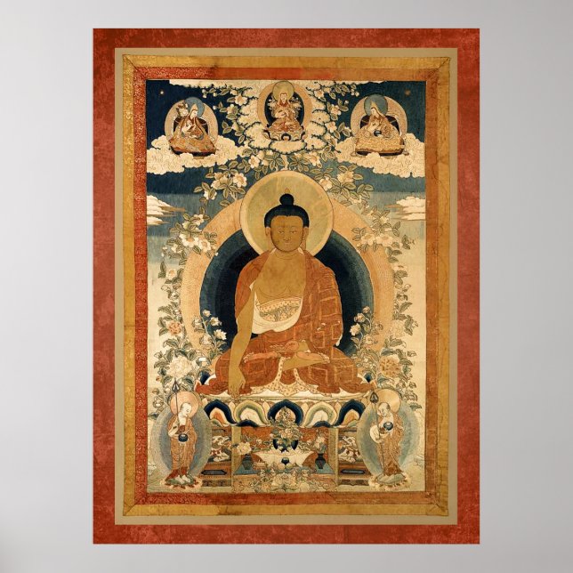 Affiche Bouddha Shakyamuni Thangka (Devant)