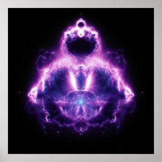 Affiche Bouddhabrot Mandelbrot Set Gautama Bouddha