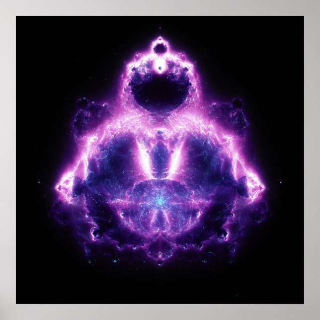 Affiche Bouddhabrot Mandelbrot Set Gautama Bouddha (Devant)