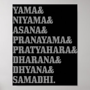 Affiche Bouddhisme Yoga Hindouisme Sanskrit Bouddha Yogi E