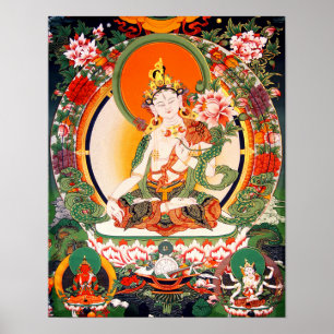 Affiche bouddhiste tibétaine d'art