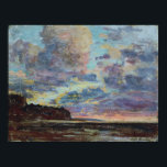 Affiche Boudin - Coucher de soleil d'Etretat<br><div class="desc">Etretat Sunset par Eugène Boudin. Pour plus d'images prêtes à l'affiche de Zedign Art Series Book 58 "Eugène Boudin - Peintures & Dessins Vol 1",  visitez https://books.zedign.com/zas/58.html</div>