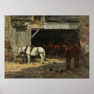 Affiche Boudin - Écuries avec chevaux à louer