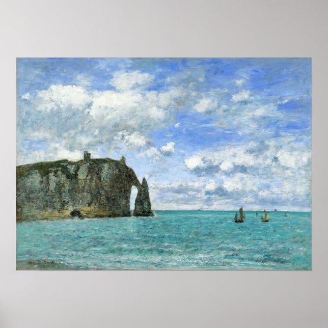 Affiche Boudin - Etretat Cliff Of Aval 1890 (Devant)