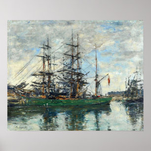 Affiche Boudin - Harbour Of Deauville 1878