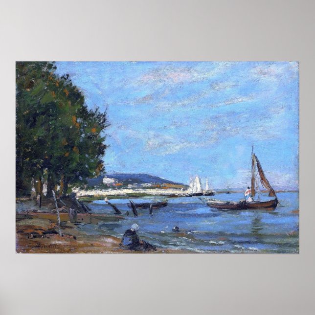 Affiche Boudin - Honfleur Riverscape 1854 (Devant)