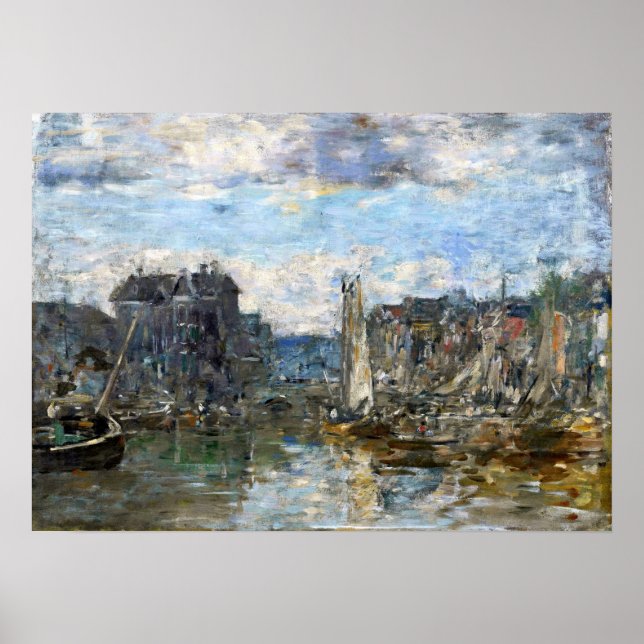 Affiche Boudin - Pont de la Bourse de Rotterdam 1876 (Devant)
