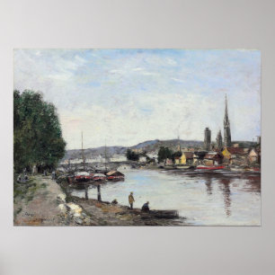 Affiche Boudin - Rouen Vue Sur Reine 1895
