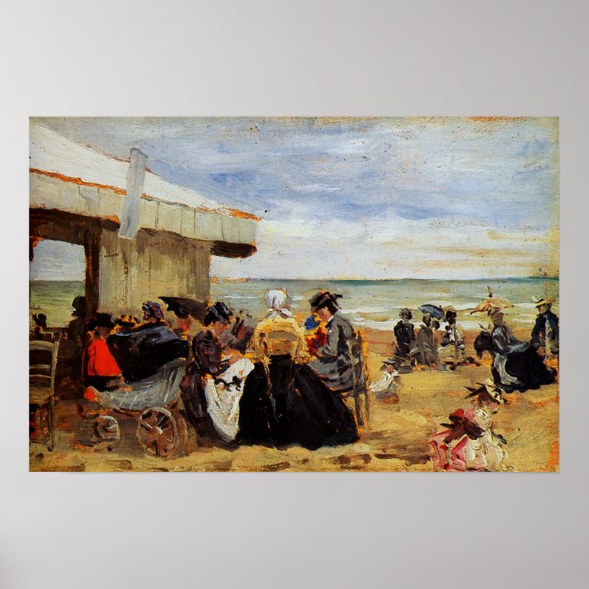 Affiche Boudin - Scène de plage (Devant)
