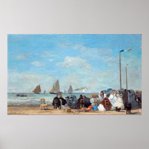 Affiche Boudin - Scène Sur La Plage À Trouville, 1863