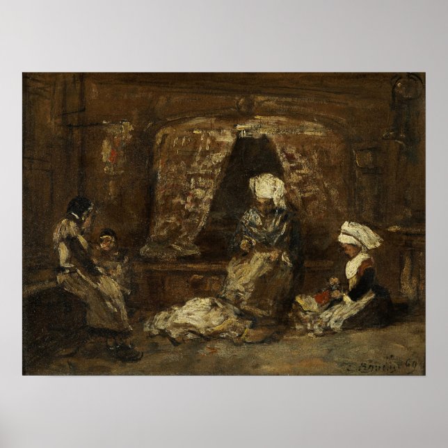 Affiche Boudin - Tailleurs de Plougastel 1869 (Devant)