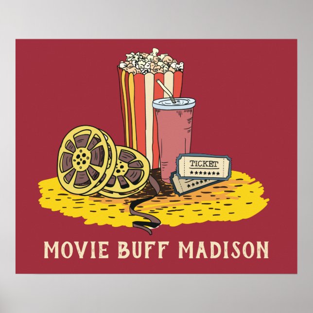 Affiche Bouffée de film texte personnalisé (Devant)