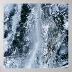 Affiche Bouffée d'eau sur arrière - plan blanc