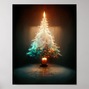 Affiche Bougie Arbre de Noël