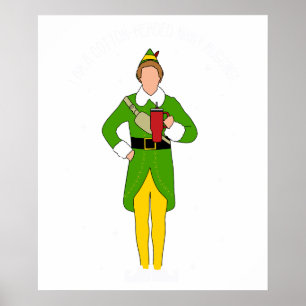 Affiche bougie Elf Noël