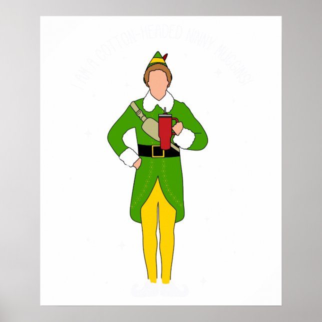 Affiche bougie Elf Noël (Devant)