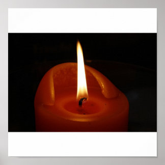 Affiche Bougie rouge