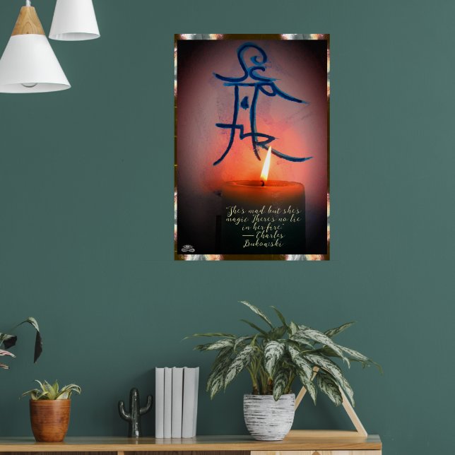 Affiche Bougie & Sigil avec une citation de Linandara Post (Salon 1)