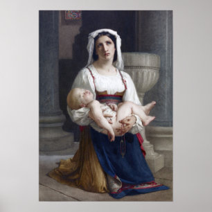 Affiche Bouguereau - Italien Peasin Kneeling
