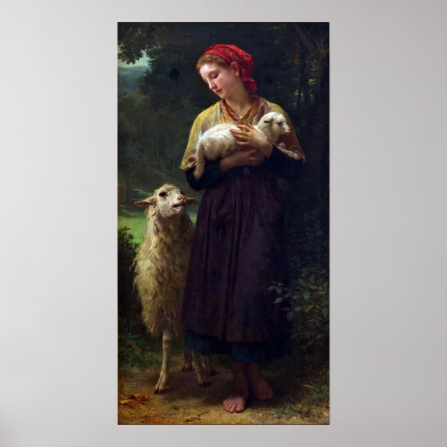 Affiche Bouguereau - La Bergère (Devant)