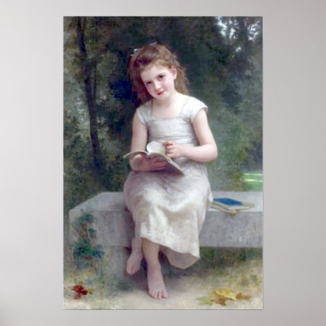 Affiche Bouguereau - La Liseuse (Devant)