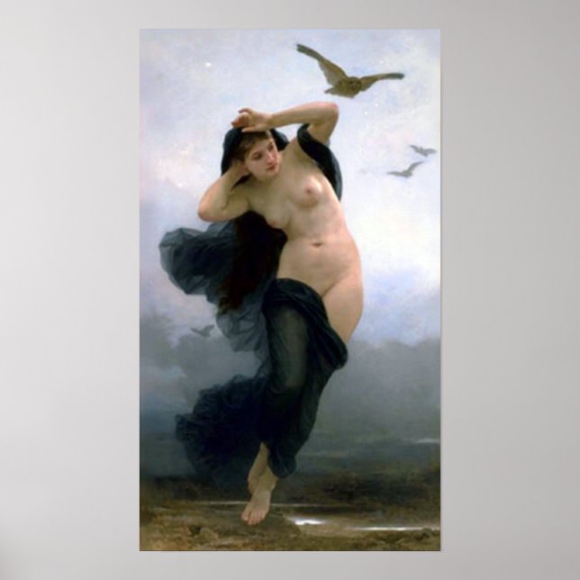 Affiche Bouguereau - La Nuit (Devant)