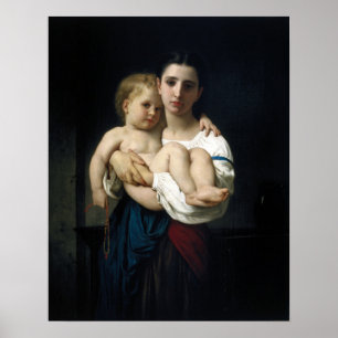 Affiche Bouguereau - La Soeur Aînée