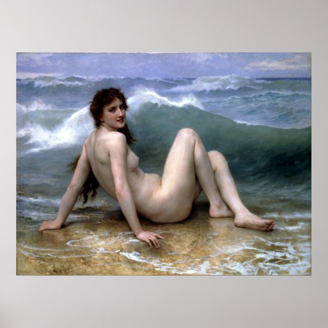 Affiche Bouguereau - La Vague (Devant)