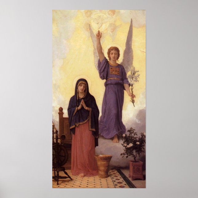 Affiche Bouguereau - L'Annonciation (Devant)