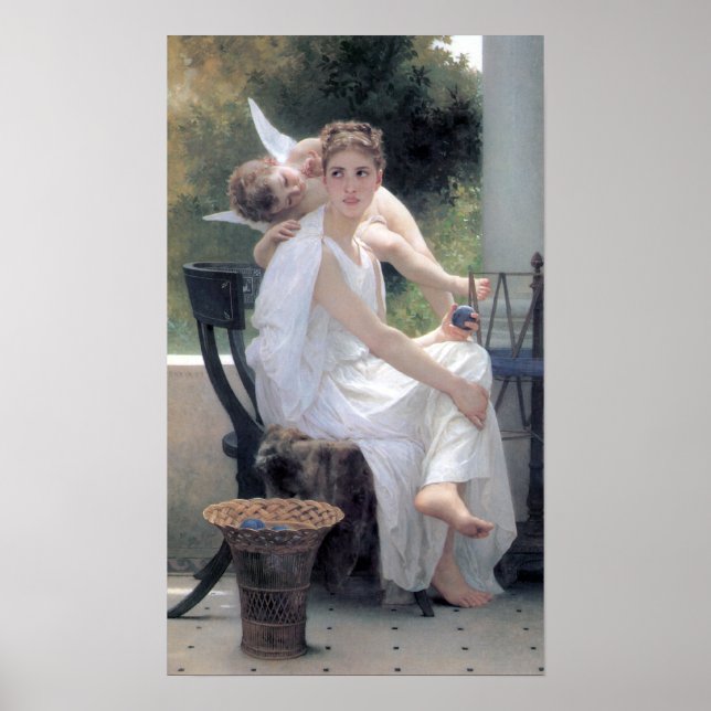 Affiche Bouguereau - Le Travail Interrompu (Devant)