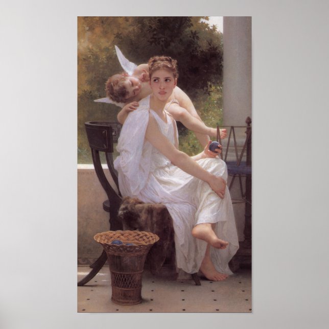 Affiche Bouguereau Le Travail Interrompu (Devant)