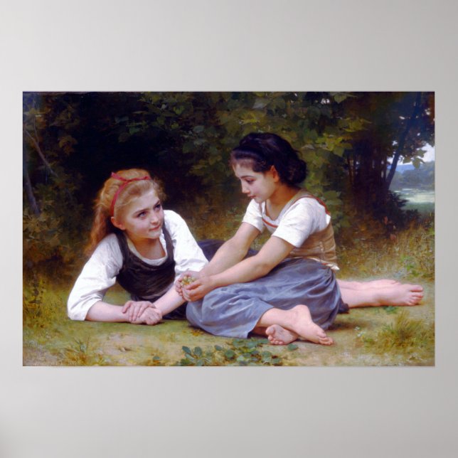 Affiche Bouguereau - Les cueilleurs de noix 1882 (Devant)