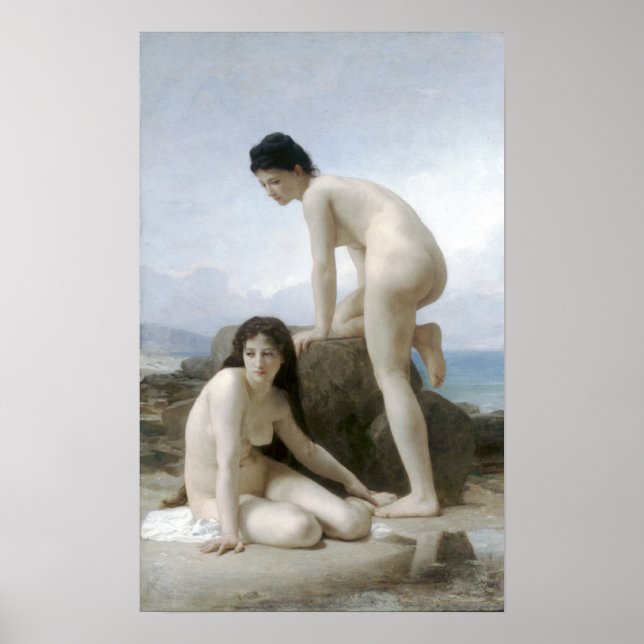 Affiche Bouguereau - Les Deux Baigneuses (Devant)