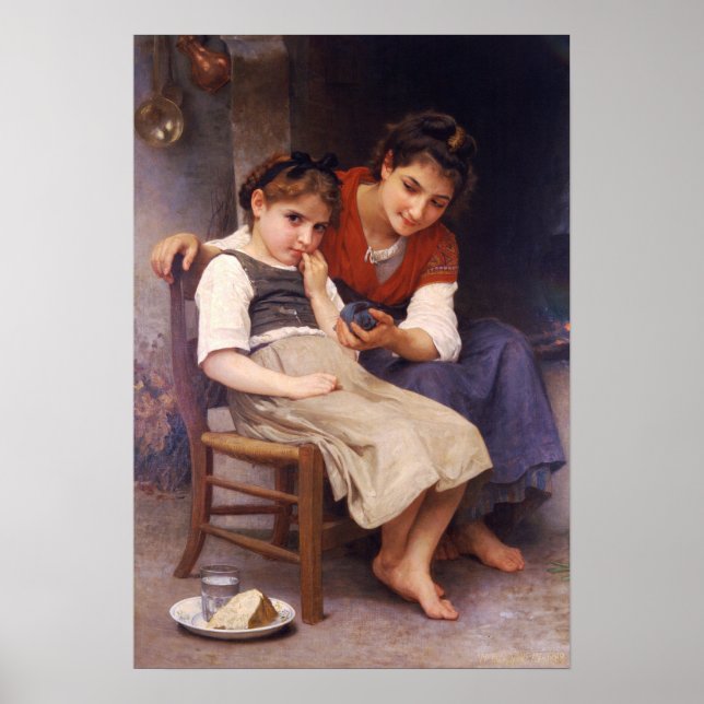 Affiche Bouguereau - Little Sulky 1888 (Devant)