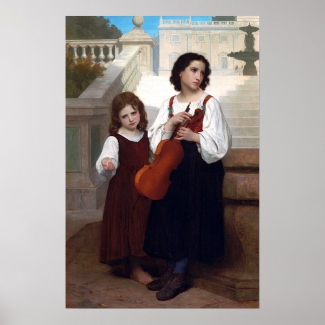 Affiche Bouguereau - Loin De Chez Lui 1867 (Devant)
