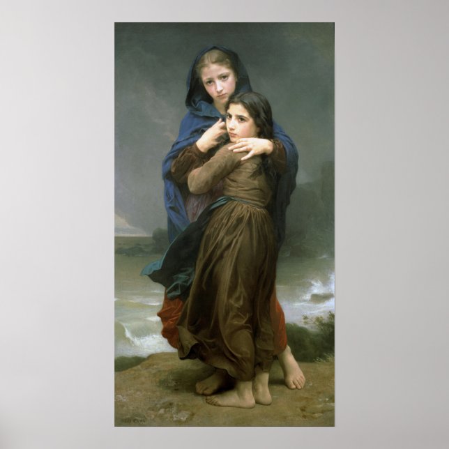 Affiche Bouguereau - Loin De Chez Lui 1874 (Devant)