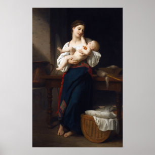 Affiche Bouguereau - Mère Et Enfant