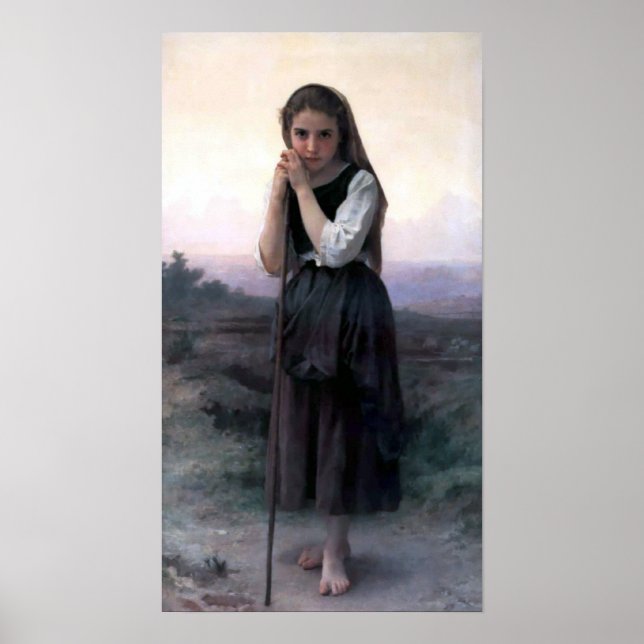 Affiche Bouguereau - Petite Bergere (Devant)