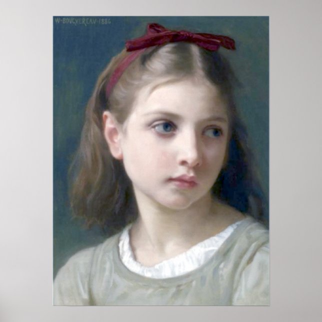 Affiche Bouguereau - Une Petitie Fille (Devant)