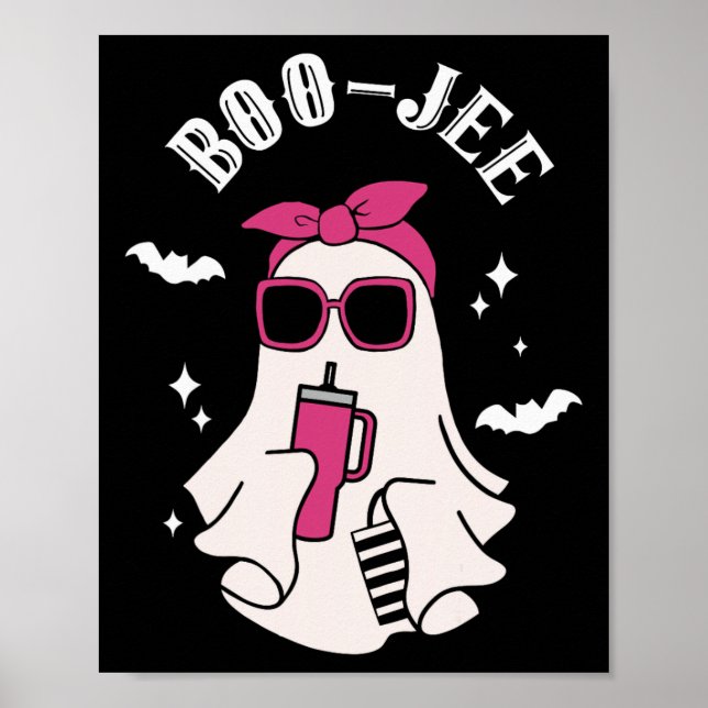 Affiche Boujee Boo-jee Cute Ghost Saison Éffrayante Hallow (Devant)