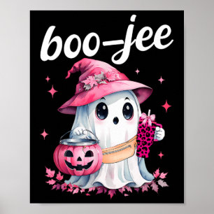 Affiche Boujee Boo Jee Éffrayant Citrouille d'Halloween ro