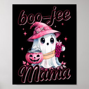 Affiche Boujee Boo Jee Éffrayant Citrouille d'Halloween ro