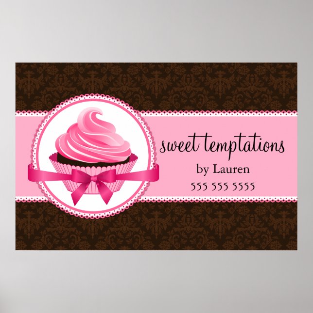 Affiche Boulangerie Couture Cupcake (Devant)