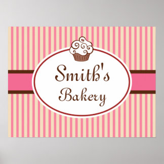 Affiche Boulangerie Cupcake Personnalisée Signal Art